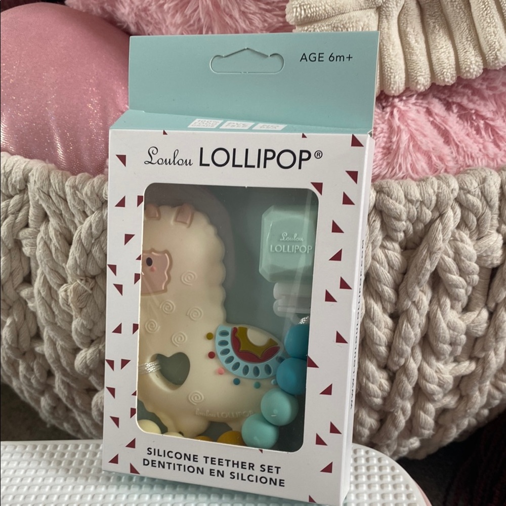 Loulou Lollipop Silicone Teether Set - Llama 🦙